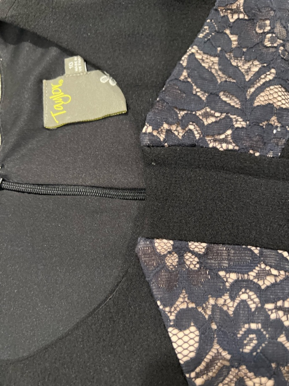Taylor Black Lace-Panel Flare Jumpsuit - Picture 8 of 9
